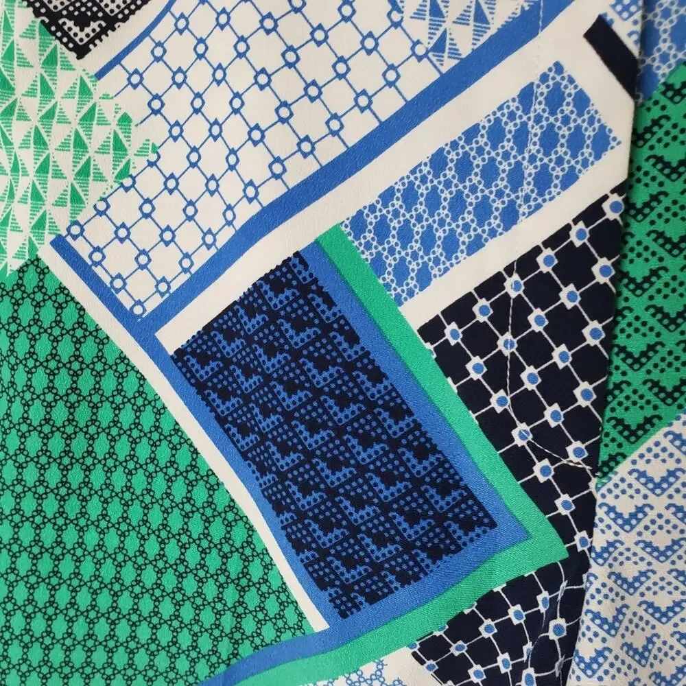 Tommy Hilfiger shorts green blue graphic print palm beach size 2